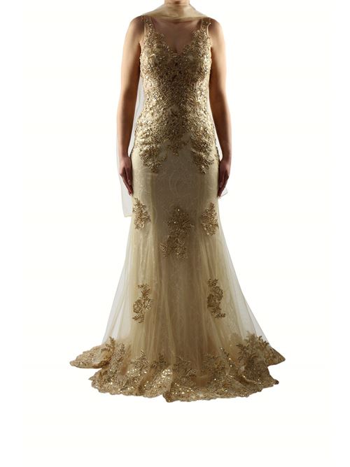 Elegant gold dress BACI STELLARI | BS0421UN